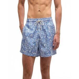 NEW ARRELS marie lavis vibes swim trunks in blue/white